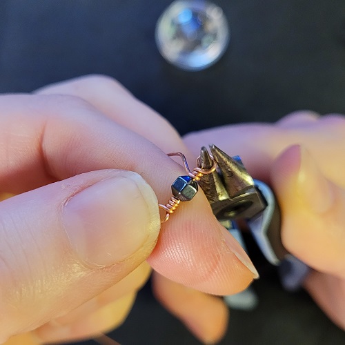 Jennifer Brooks's Alaskan Range Necklace - , Contemporary Wire Jewelry, Making Chain, Chain Making , Loops, Wire Loop, Wrapped Wire Loop, Texturing, , alaskan range necklace